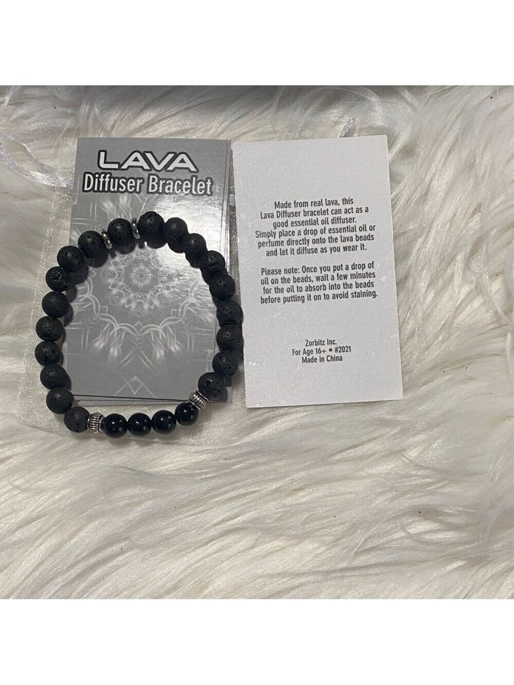 Lava Black Diffuser Bracelet
